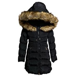 Laundry by Shelli Segal Black Down Winter Coat Women's Large